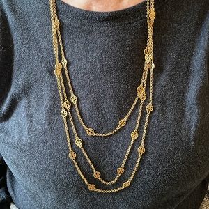 NWOT- Tory Burch Gold Layered Necklace